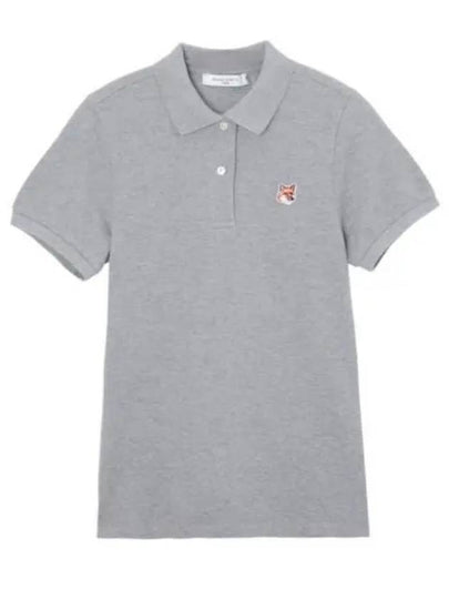 Fox Head Patch Classic Short Sleeve Polo Shirt Grey - MAISON KITSUNE - BALAAN 2