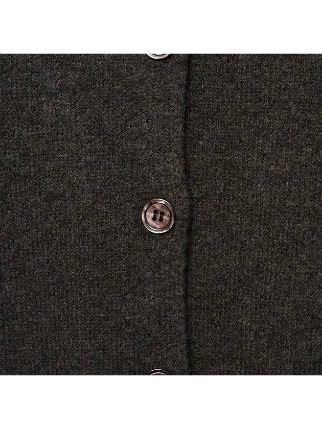 Wool blend knit shirt cardigan brown - NOIRER - BALAAN 5