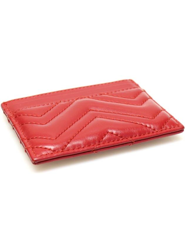 Gucci 443127 Red Matelasse Chevron Leather Gold Plated GG Marmont Card Wallet - CHANEL - BALAAN 5