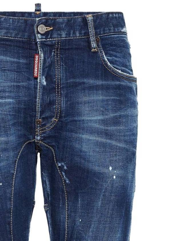 Perfect Clean Wash Tidy Biker Denim Jeans Blue - DSQUARED2 - BALAAN 4