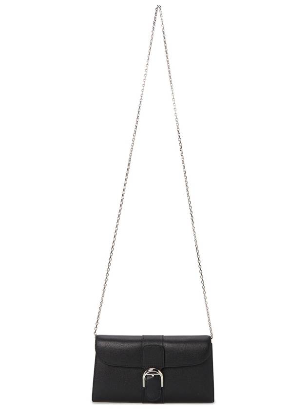 Brillant Chain Rodeo Calf Leather Long Wallet Black - DELVAUX - BALAAN 8