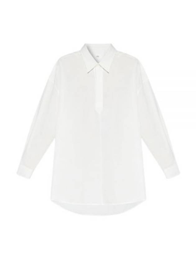 Long Sleeve Shirt Short Dress White - AMI - BALAAN 2