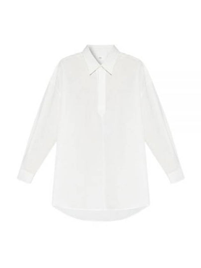 Long Sleeve Shirt Short Dress White - AMI - BALAAN 2