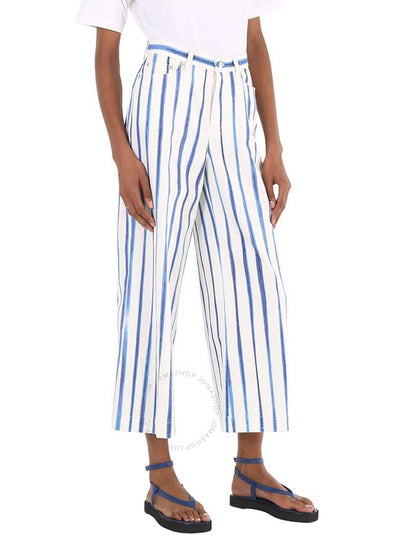 Polo Ralph Lauren Ladies Striped Wide Cropped Trousers, Brand Size 4 - POLO RALPH LAUREN - BALAAN 2