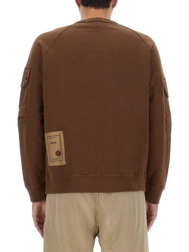 Multi-pocket Snap Crew Neck Sweatshirt Brown - TEN C - BALAAN 1