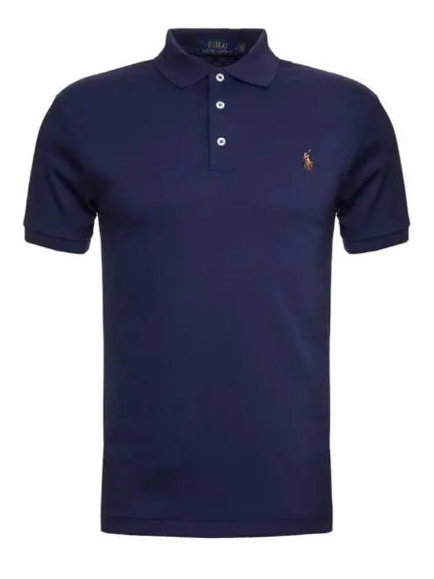 Embroidered Logo Pony Polo Shirt Blue - POLO RALPH LAUREN - BALAAN 2