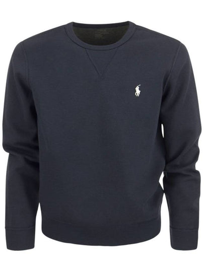 Embroidered Logo Basic Crew Neck Sweatshirt Navy - POLO RALPH LAUREN - BALAAN 2