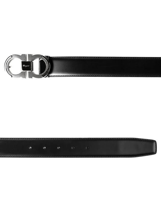 Free Cutting Reversible Belt Black - SALVATORE FERRAGAMO - BALAAN 2