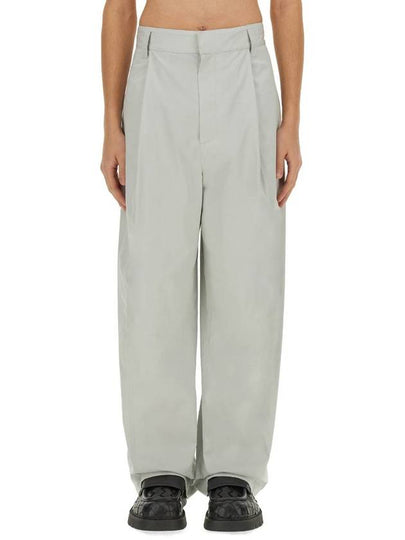 Cotton Silk Wide Leg Slacks Cloud - BOTTEGA VENETA - BALAAN 2