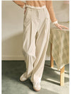 Crocus One Tuck Roll up Slacks Cream - MICANE - BALAAN 3