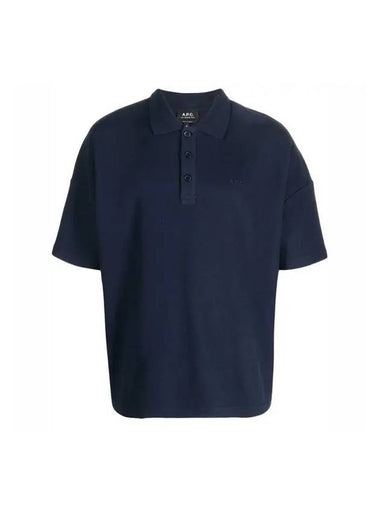 Antoine Oversized Polo Shirt Navy - A.P.C. - BALAAN 1