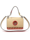 8BT284 Beige Red Calfskin KAN I Ai F Silver Tote 2WAY - FENDI - BALAAN 1