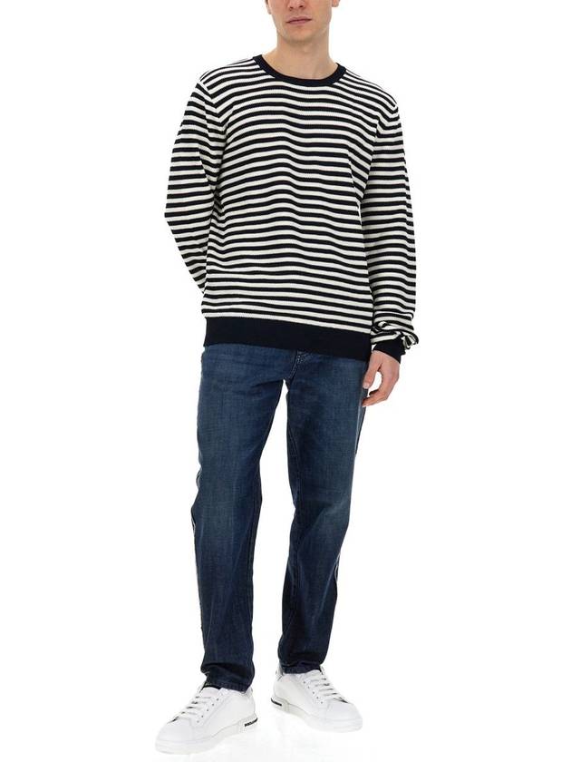 logo embroidery striped sweater GXX09ZJFMY2 - DOLCE&GABBANA - BALAAN 3