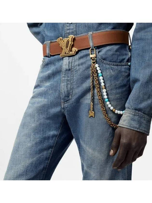 Key ring holder pearl s chain belt bag charm accessories M02097 - LOUIS VUITTON - BALAAN 1