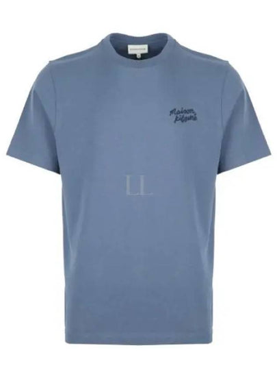 Handwriting Comfort Short Sleeve T-Shirt Storm Blue - MAISON KITSUNE - BALAAN 2