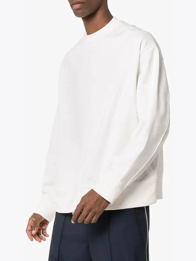 Back Logo Cotton Sweatshirt White - Y-3 - BALAAN 4