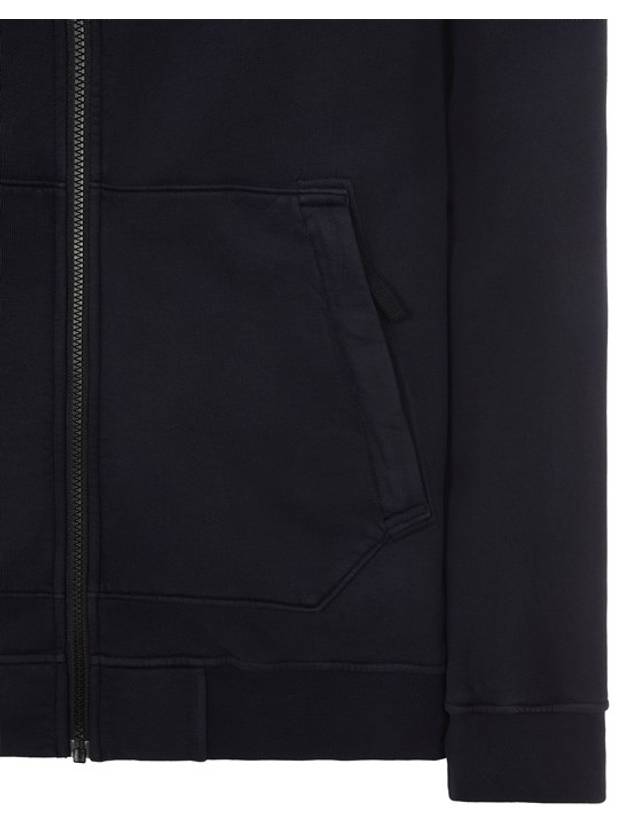 Garment Dyeing Cotton Jersey Zip-Up Hoodie Navy - STONE ISLAND - BALAAN 5