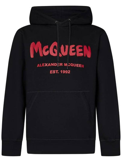 Graffiti Logo Hoodie Black - ALEXANDER MCQUEEN - BALAAN 2