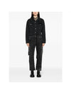 SS24 MM6 Margiela Frayed Hem Denim Jacket Black - MAISON MARGIELA - BALAAN 3