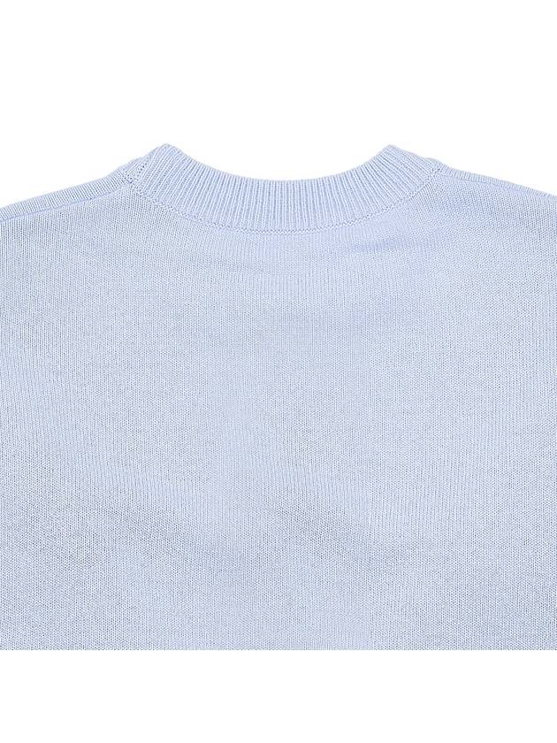 Maison Kitsune Fox Head Wool Knit LM00819KT1063 SKY BLUE - MAISON KITSUNE - BALAAN 7