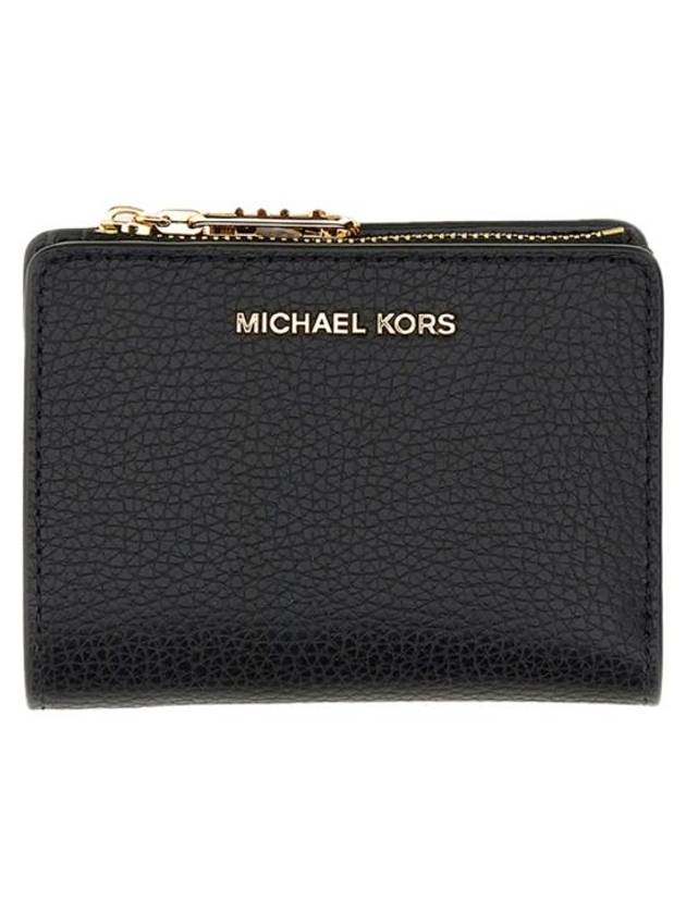 Logo Zipper Half Wallet Black - MICHAEL KORS - BALAAN 1