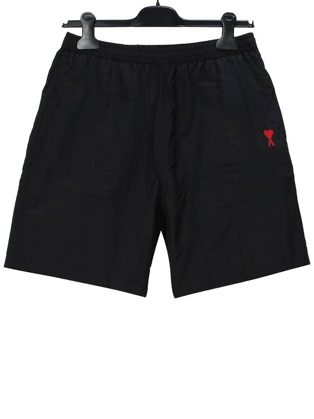 Heart Logo Swim Shorts Black - AMI - BALAAN 2