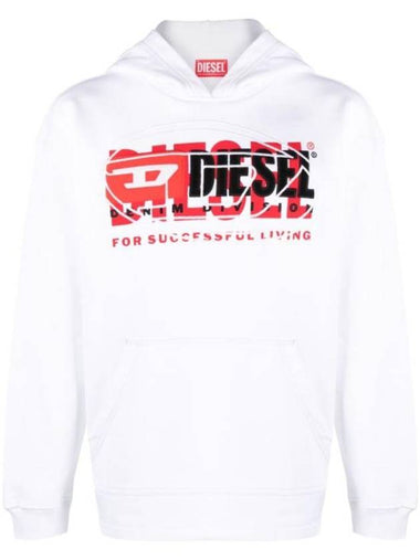 Hooded Sweatshirt A12153 0IAJH 100 WHITE - DIESEL - BALAAN 1