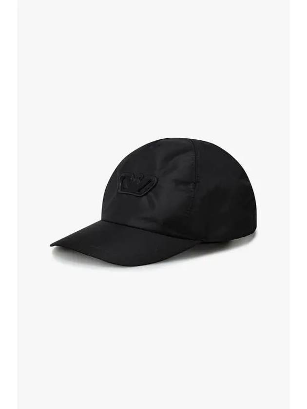 Men s Eagle Patch Poly Baseball Cap Black - EMPORIO ARMANI - BALAAN 1