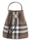 Small TB Bucket Bag Dark Birch Brown - BURBERRY - BALAAN 3