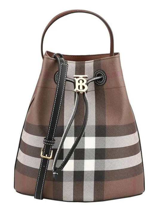 Small TB Bucket Bag Dark Birch Brown - BURBERRY - BALAAN 2