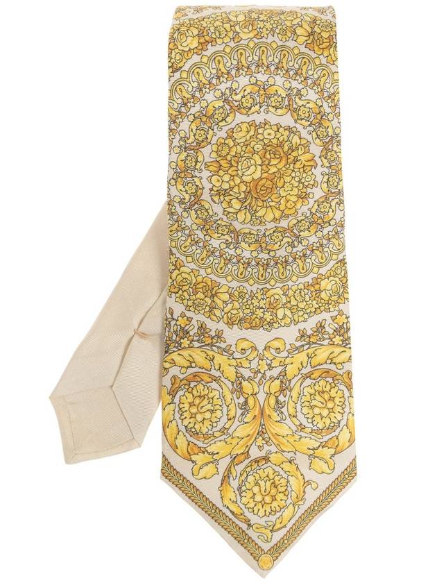 Barocco silk tie yellow - VERSACE - BALAAN 3