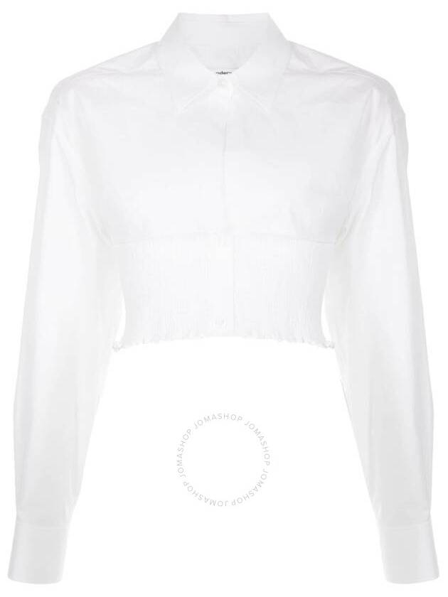 Alexander Wang Compact Cotton Layered Smocked Shirt, Size Large - ALEXANDER WANG - BALAAN 1