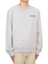 Oars Regular Crew Sweatshirt Light Grey Melange - MAISON KITSUNE - BALAAN 4