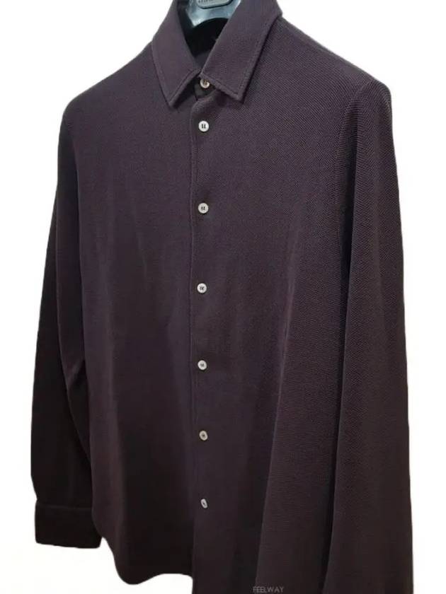 Andrew long sleeve shirt purple - LORO PIANA - BALAAN.