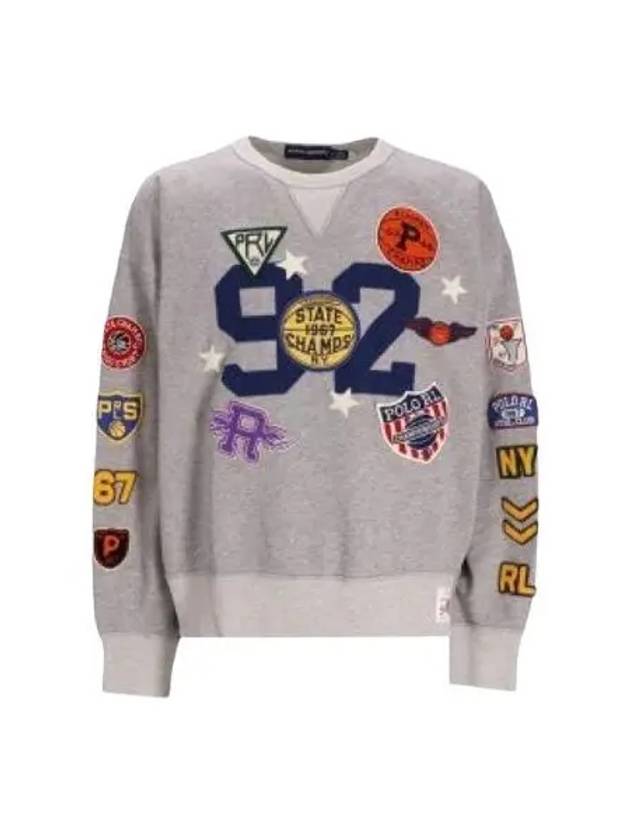 Patch Detail Sweatshirt Grey - POLO RALPH LAUREN - BALAAN 2