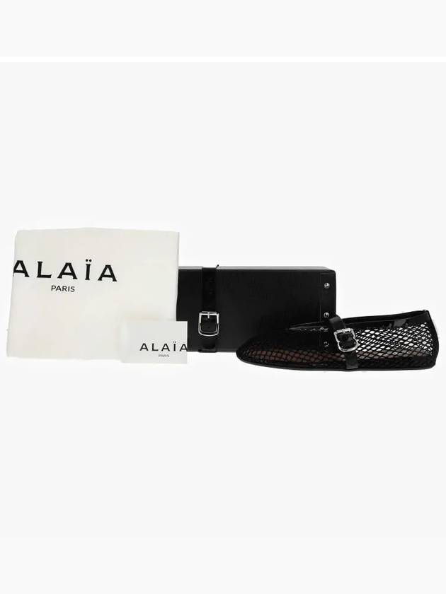 Buckle Strap Mesh Flats Black - ALAIA - BALAAN 5