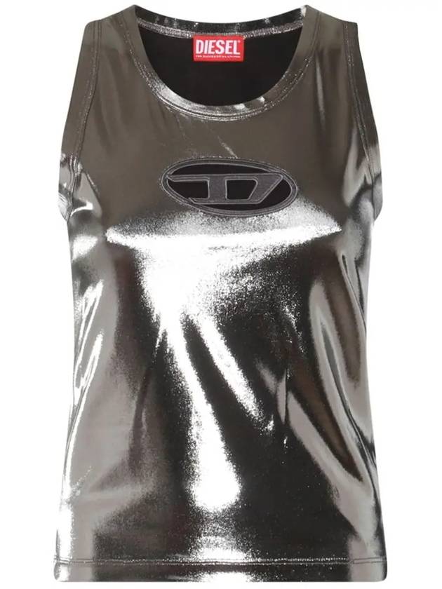 T Lynys Stretch Fabric Sleeveless Silver - DIESEL - BALAAN 2