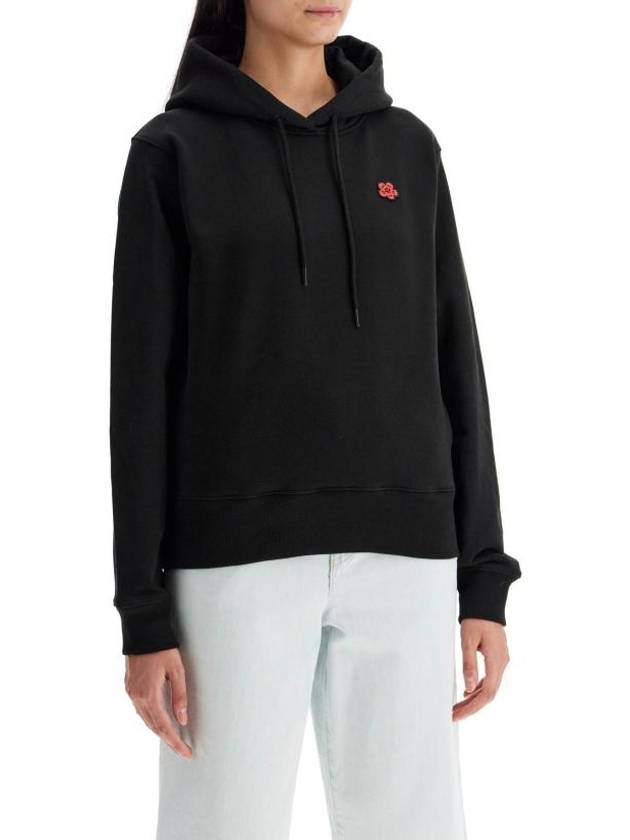 Boke Flower Drawstring Hoodie Black - KENZO - BALAAN 3