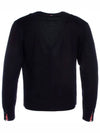 Men's Jersey Stitch V-Neck Cardigan Navy - THOM BROWNE - BALAAN 8