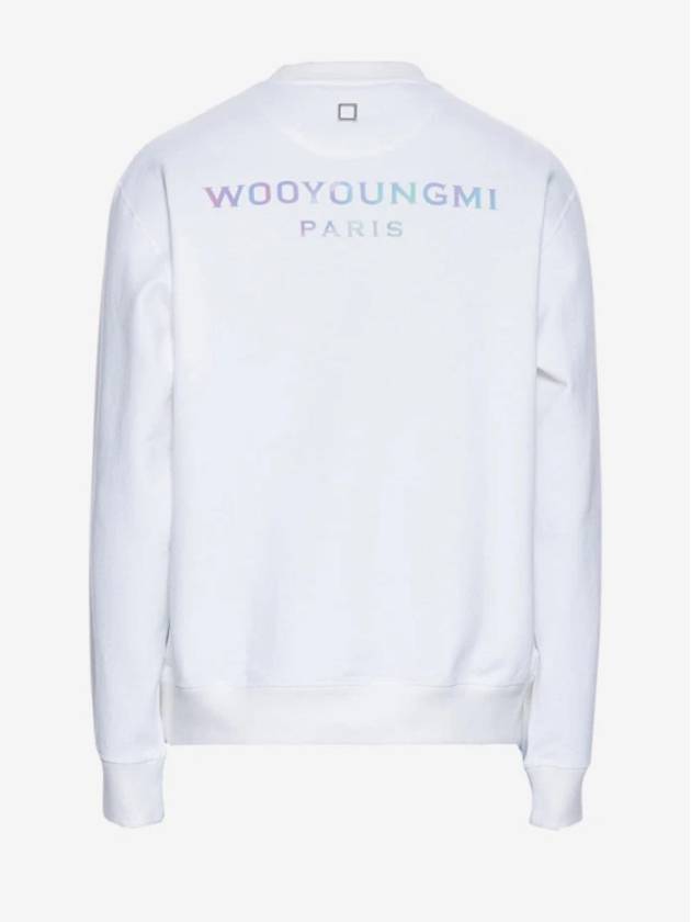 Cotton Lenticular Back Logo Sweatshirt White W231TS28717W - WOOYOUNGMI - BALAAN 3