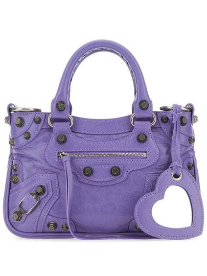 Neo Cargol Small Crocodile Embossed Leather Tote Bag Purple - BALENCIAGA - BALAAN 2