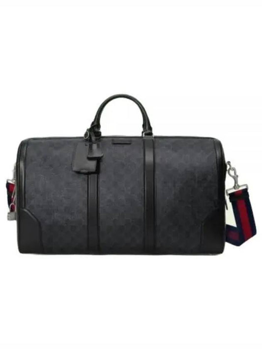 GG Carry-On Duffle Bag Black Grey - GUCCI - BALAAN.