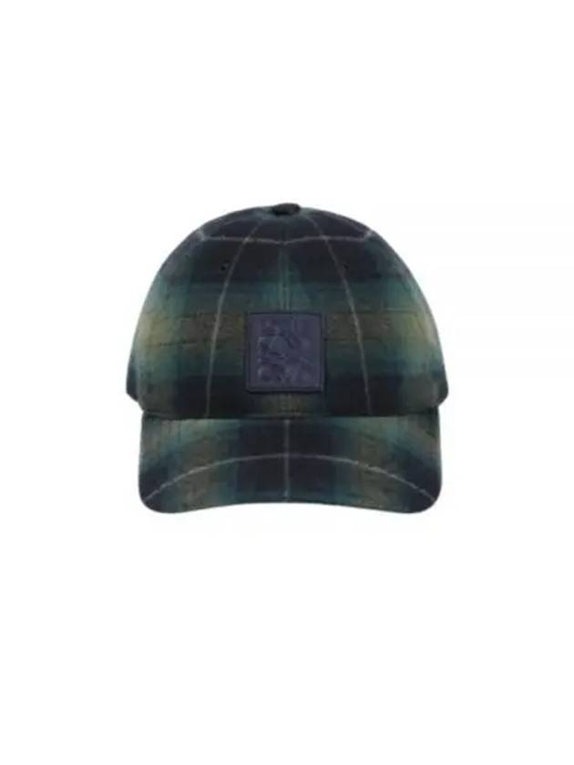 Patch Tartan Wool Ball Cap Black Green - LOEWE - BALAAN 2