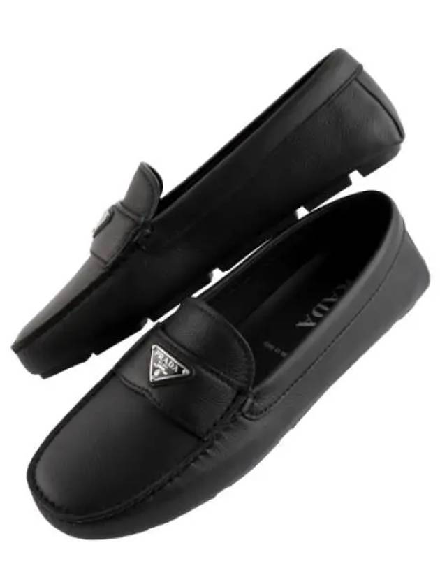 Leather triangle logo loafer men s shoes - PRADA - BALAAN 1