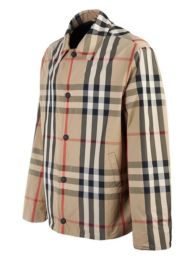 Check Nylon Jacket Beige - BURBERRY - BALAAN 3