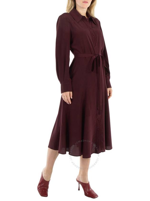 Chloe Obscure Purple Long-Sleeve Midi Shirt Dress, Brand Size 38 (US Size 6) - CHLOE - BALAAN 3