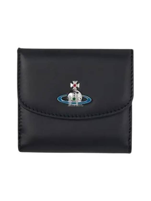 ORB Logo Small Half Wallet Black - VIVIENNE WESTWOOD - BALAAN 2