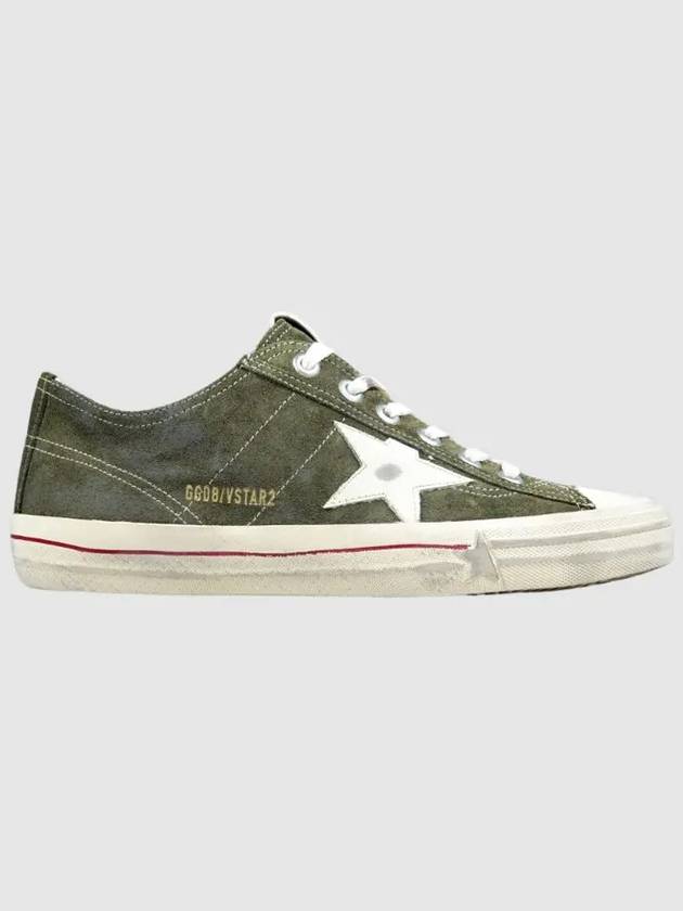 V-Star Leather Low Top Sneakers Green - GOLDEN GOOSE - BALAAN 3