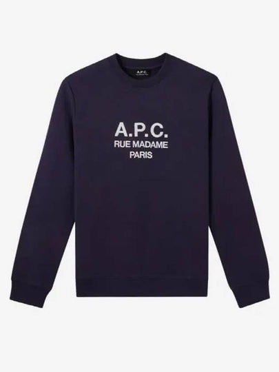 Rufus Embroidery Logo Sweatshirt Navy - A.P.C. - BALAAN 2