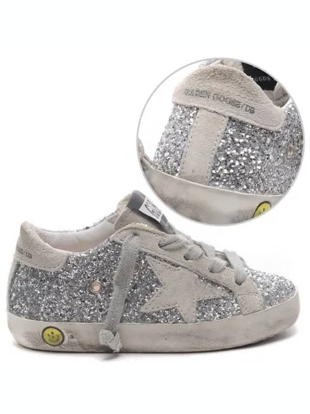 Kids Superstar Glitter Low Top Sneakers Silver - GOLDEN GOOSE - BALAAN 2